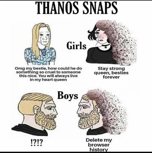 Thanos Snaps (Girls vs Boys)