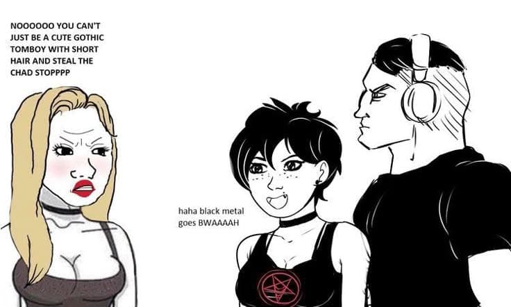 Cute Gothic Tomboy Steals the Chad